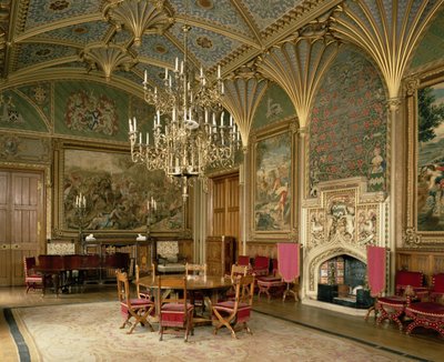 Eastnor Castle, Herefordshire: The Drawing Room, with Furniture Designed by Pugin, c.1840 by English School